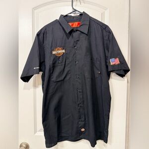 Men’s Harley Davidson “Dickies” Button Down Shirt LG